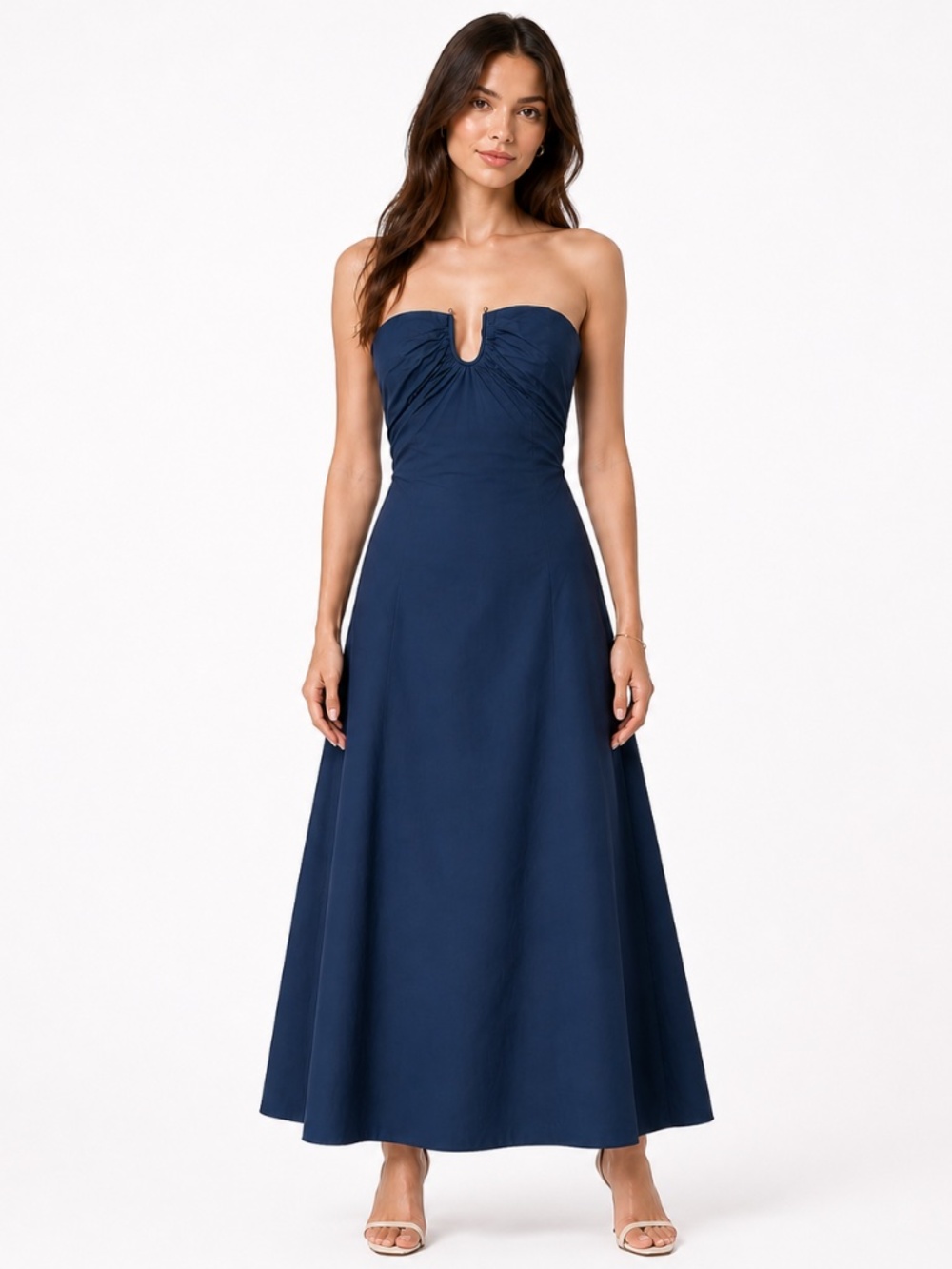 Bardot - Lora Strapless Cotton Poplin Maxi Dress
